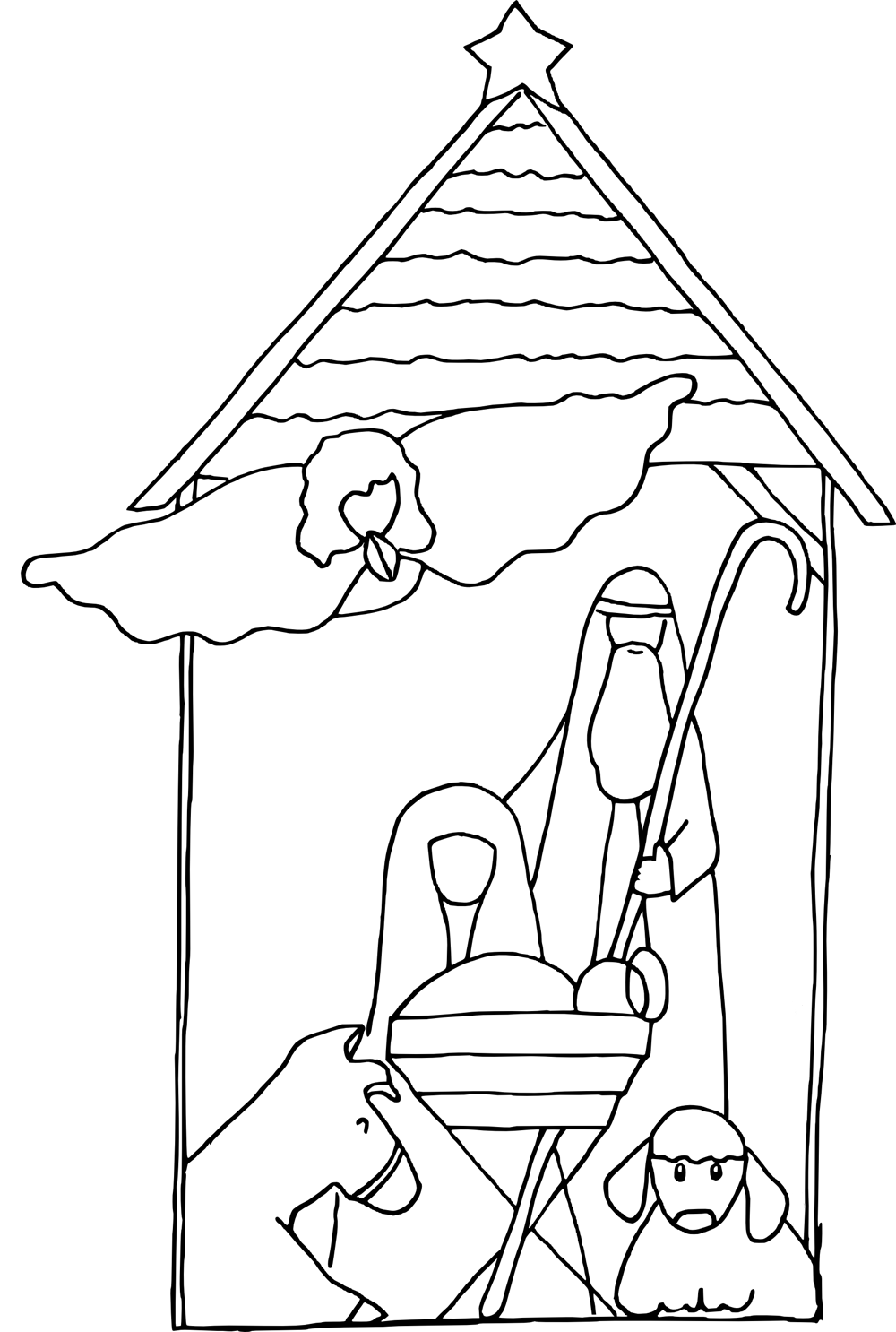 Printable Baby Jesus Coloring Page