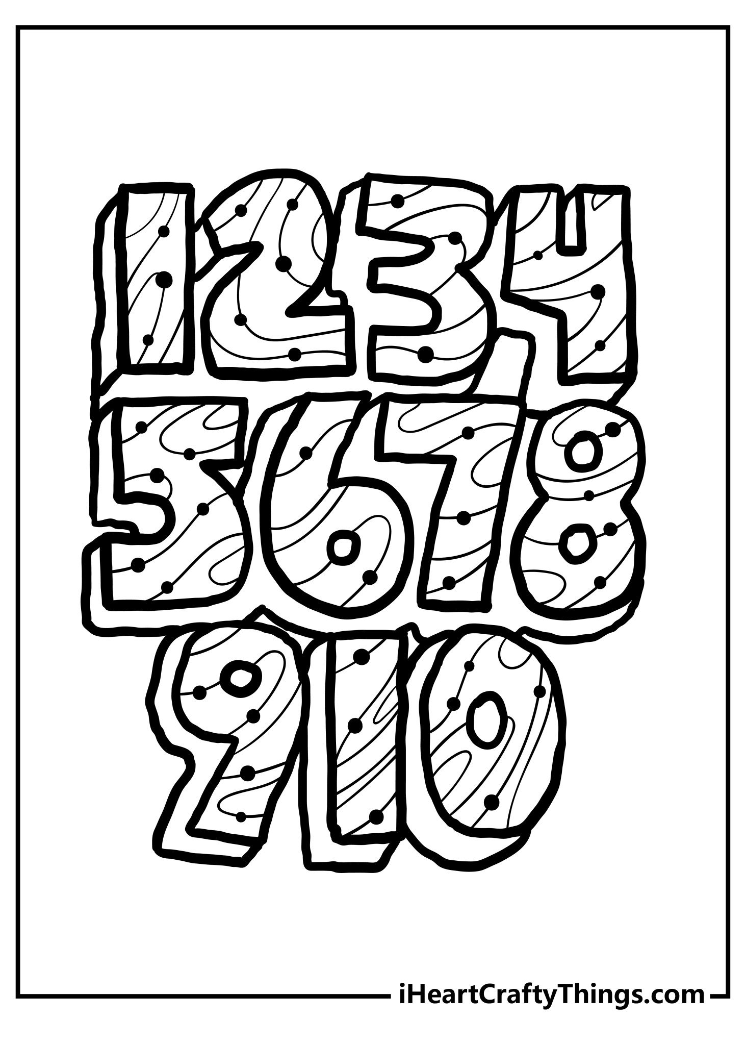 Many Number Coloring Pages