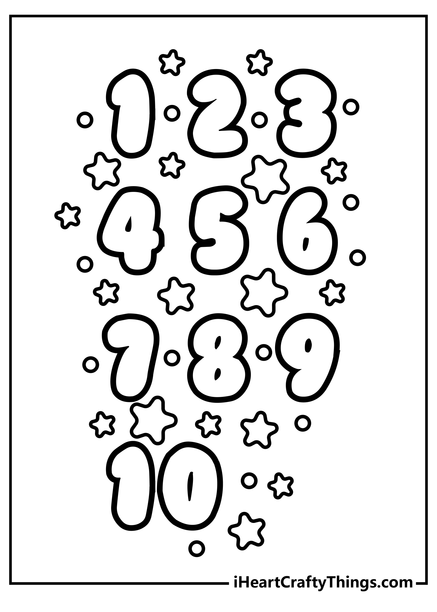 Some Number Coloring Pages