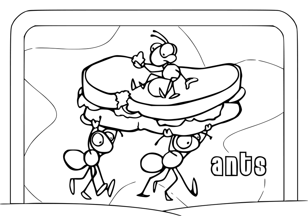 Ant Coloring Book Pages