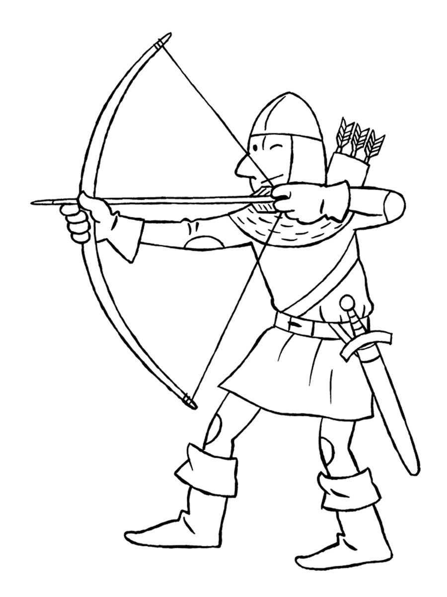 Archery Coloring Pages For Man