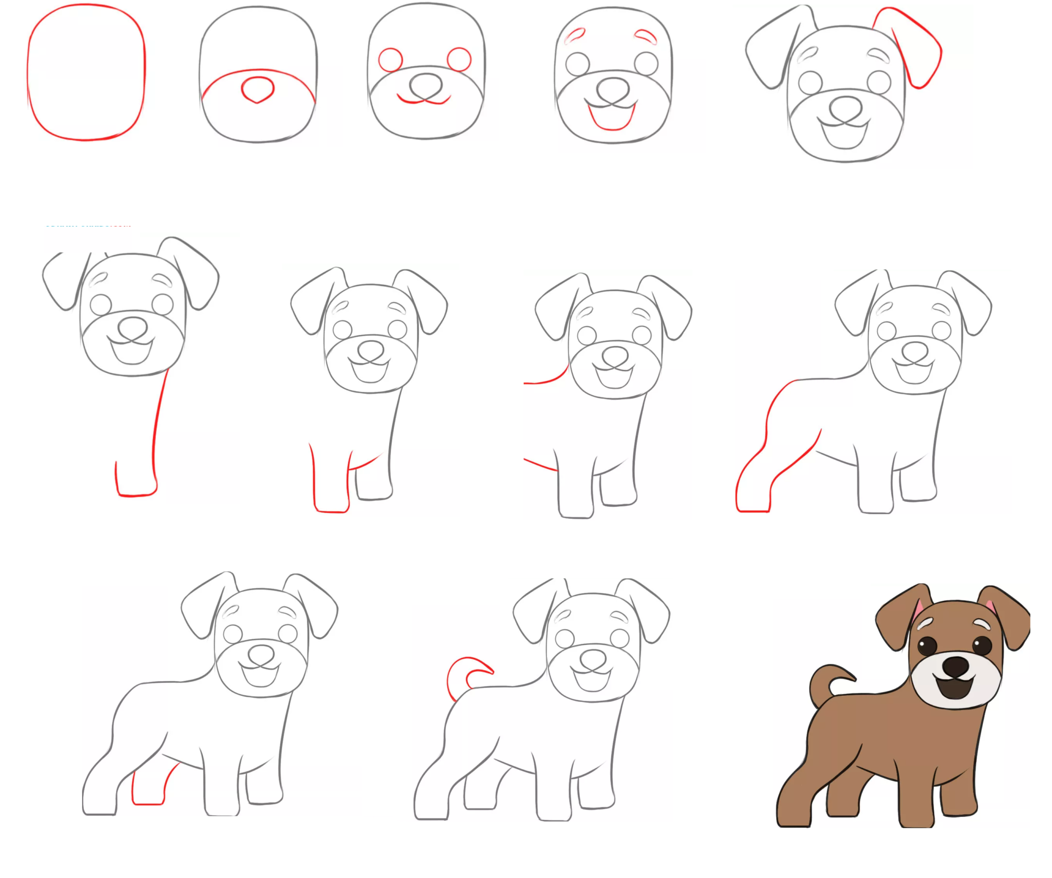 How To Draw A Dog: A Step-by-Step Guide For Children And Newbies