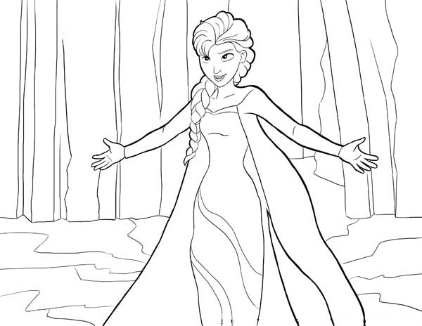 Frozen Elsa Coloring Page Let it Go