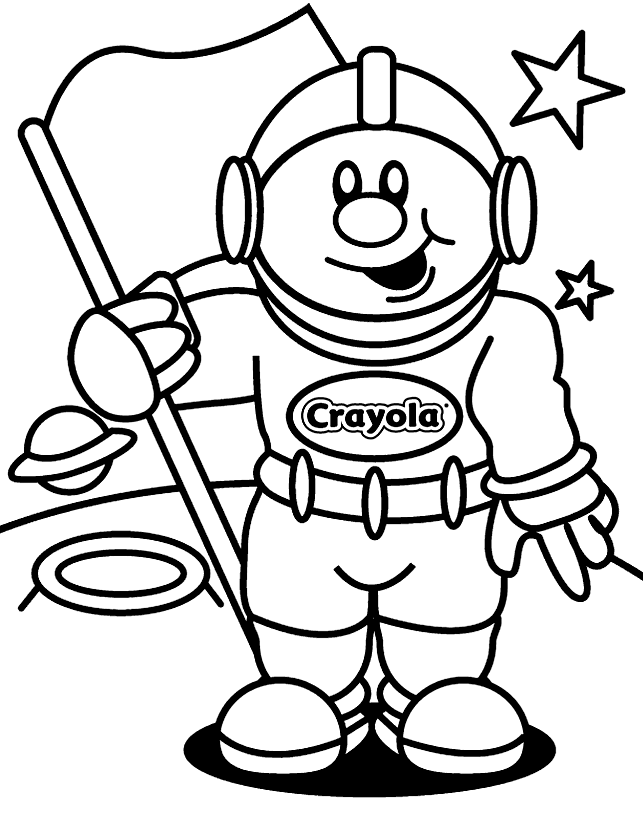 New Astronaut Printable Coloring Pages