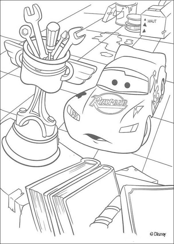 Prrintable Lightning McQueen Coloring Pages