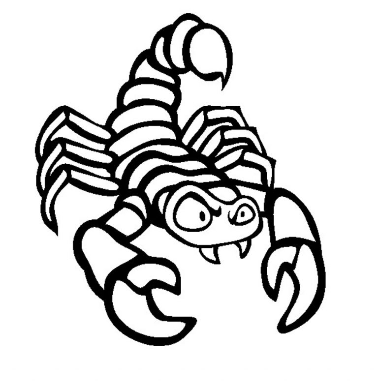 Very Simple Scorpion Coloring Pages to Print