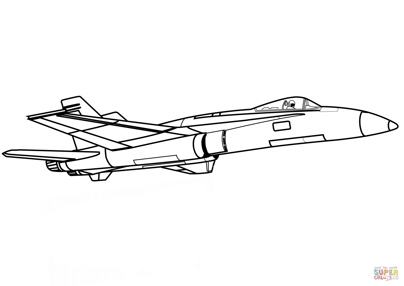 Jet Fighter Coloring page