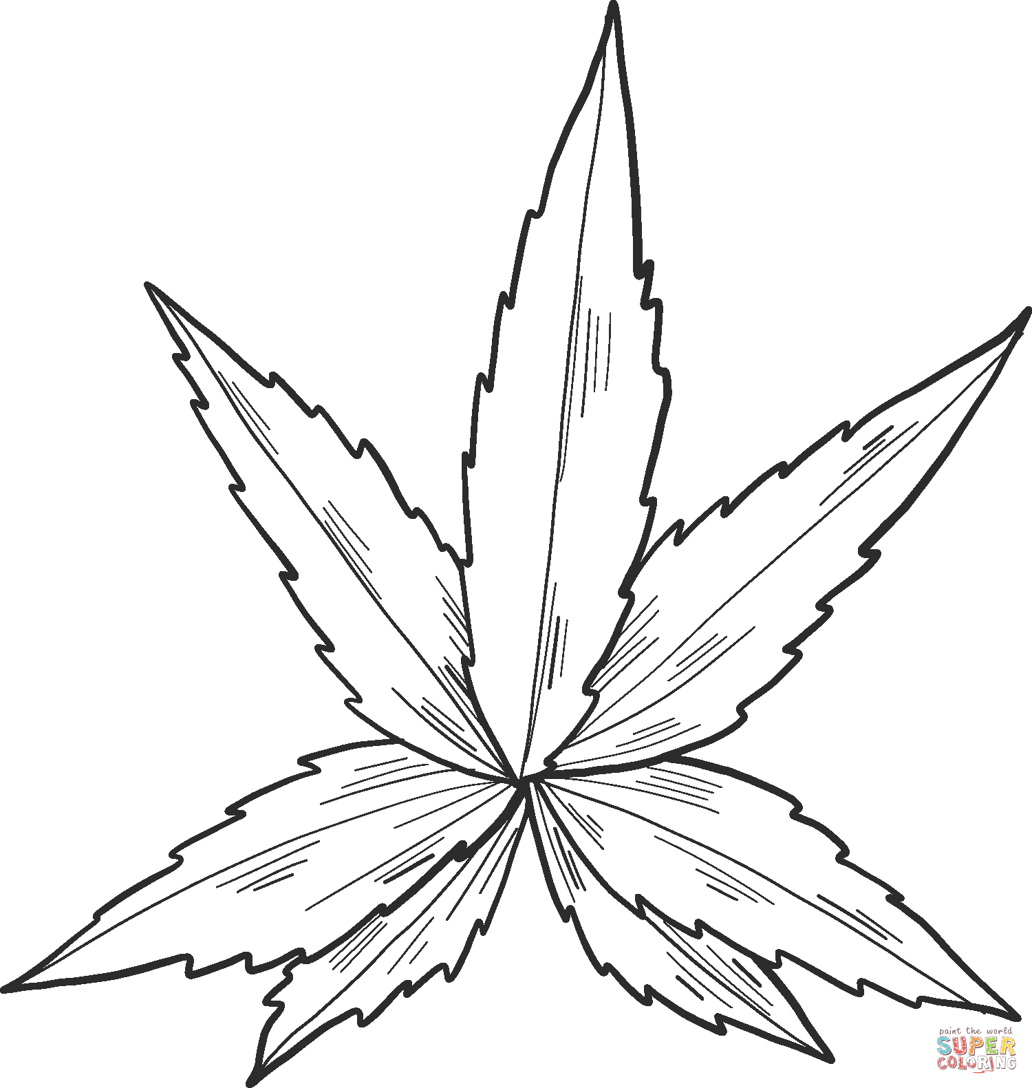 Marijuana coloring page To Print