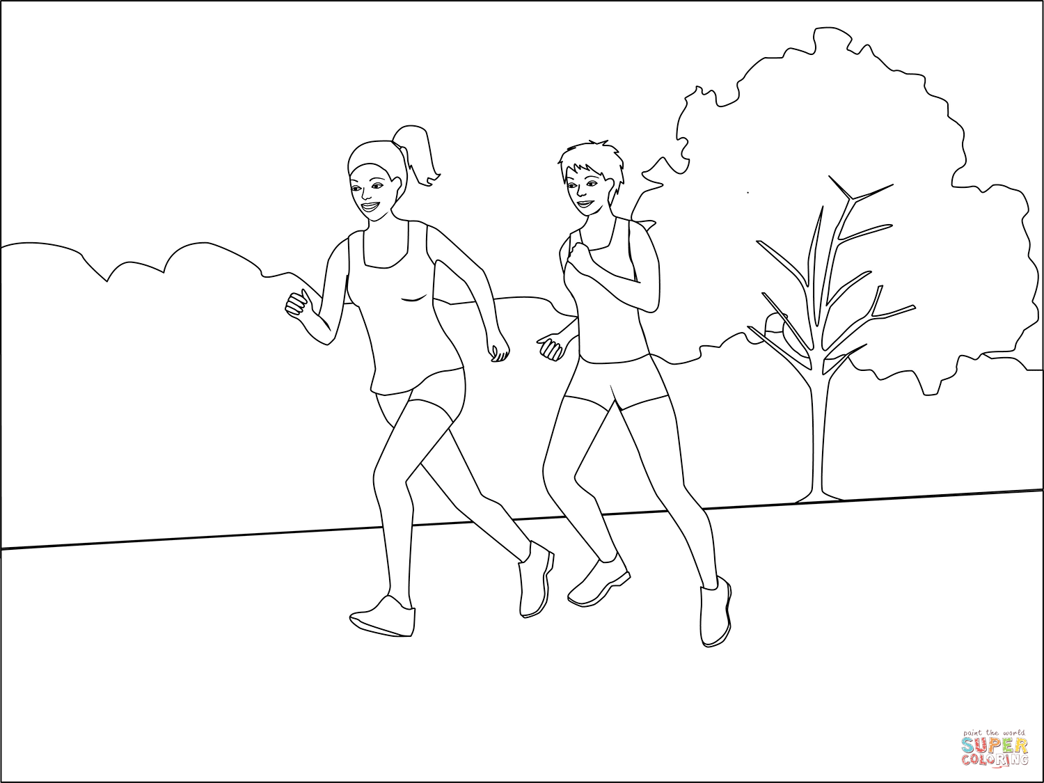 Runner Coloring Page
