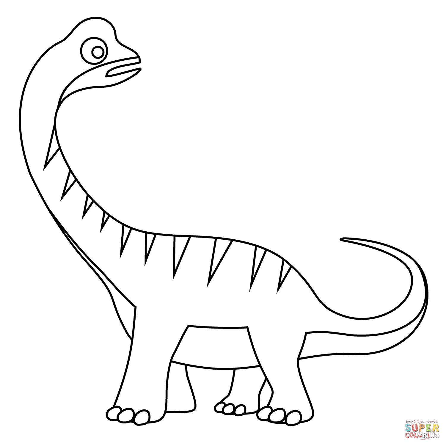 Sauropod emoji coloring page