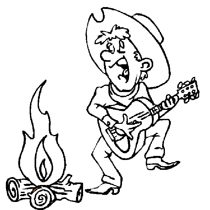 Cowboy Coloring Pages for child