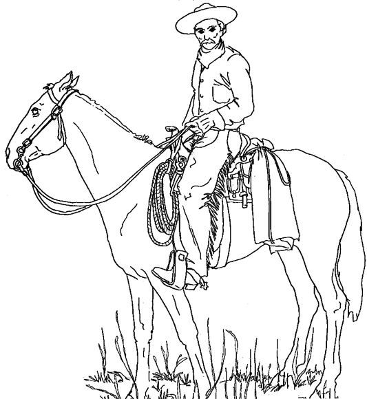 Cowboy And Indian Coloring Pages