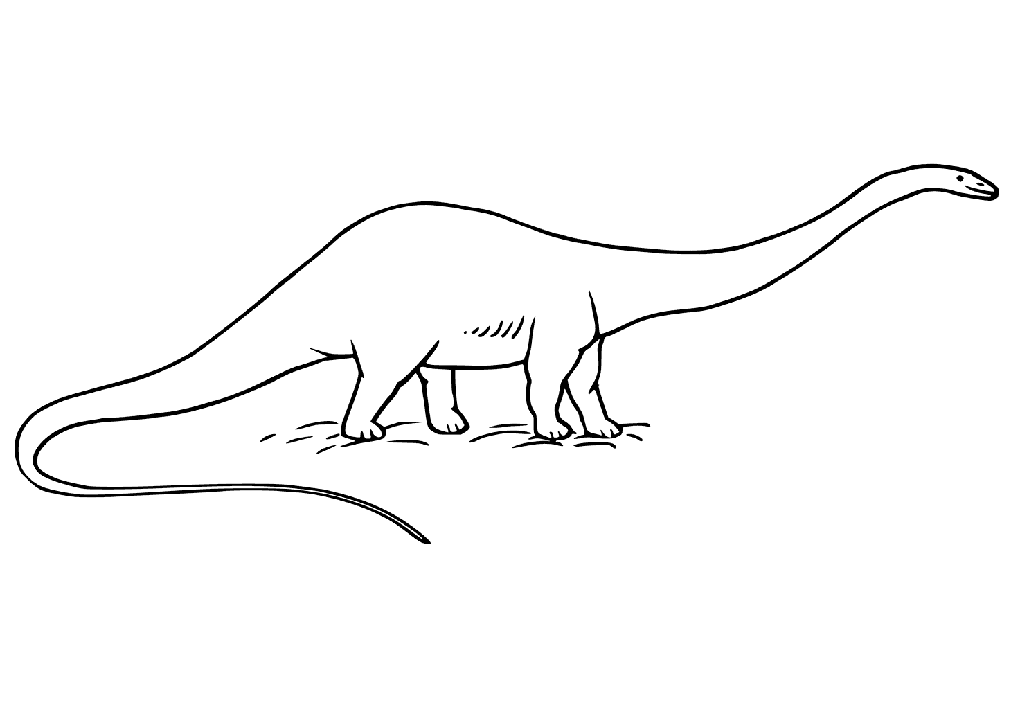 Cute iplodocus Dinosaur Coloring Pages