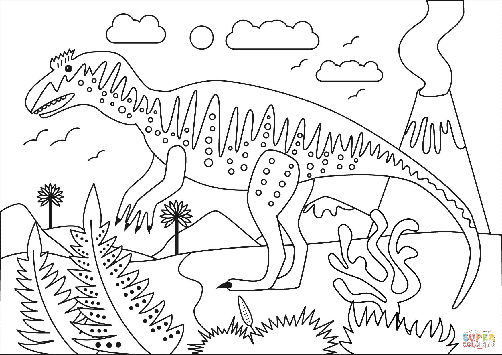 Metriacanthosaurus coloring page For child