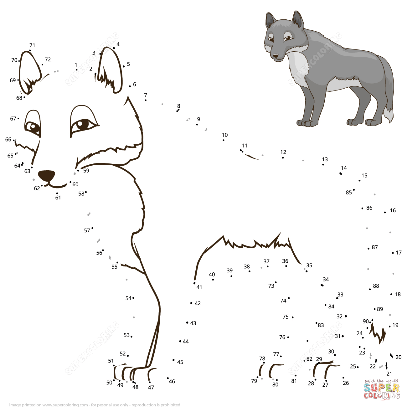 Wolf dot to dot