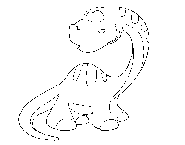 Young Diplodocus Dinosaur Coloring Pages