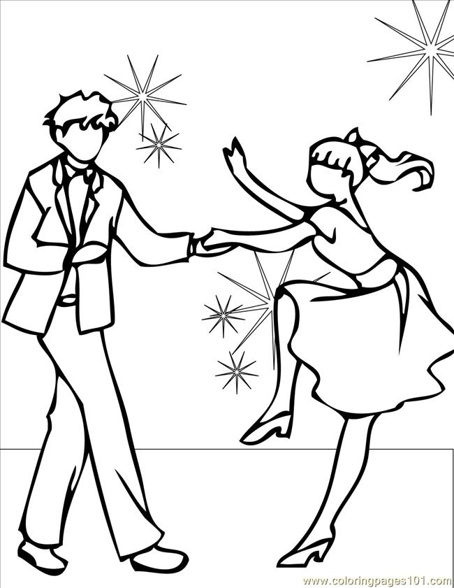Dancing Coloring Pages Printable