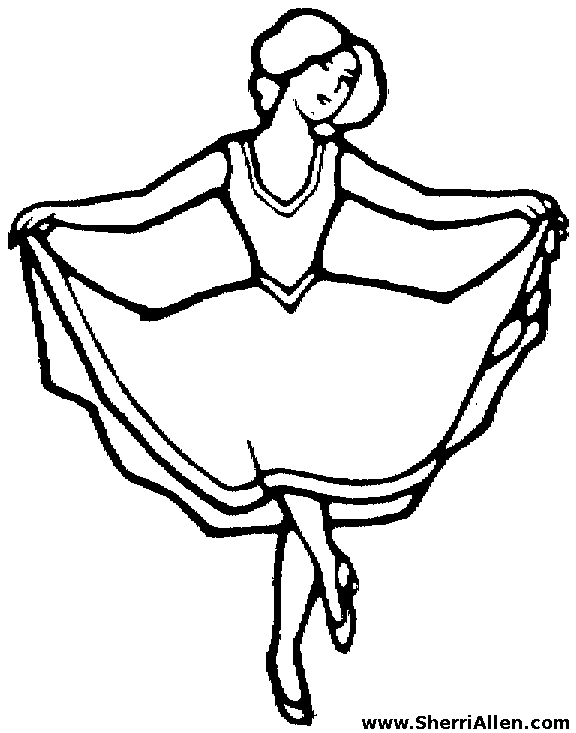 Free Dance Coloring Pages