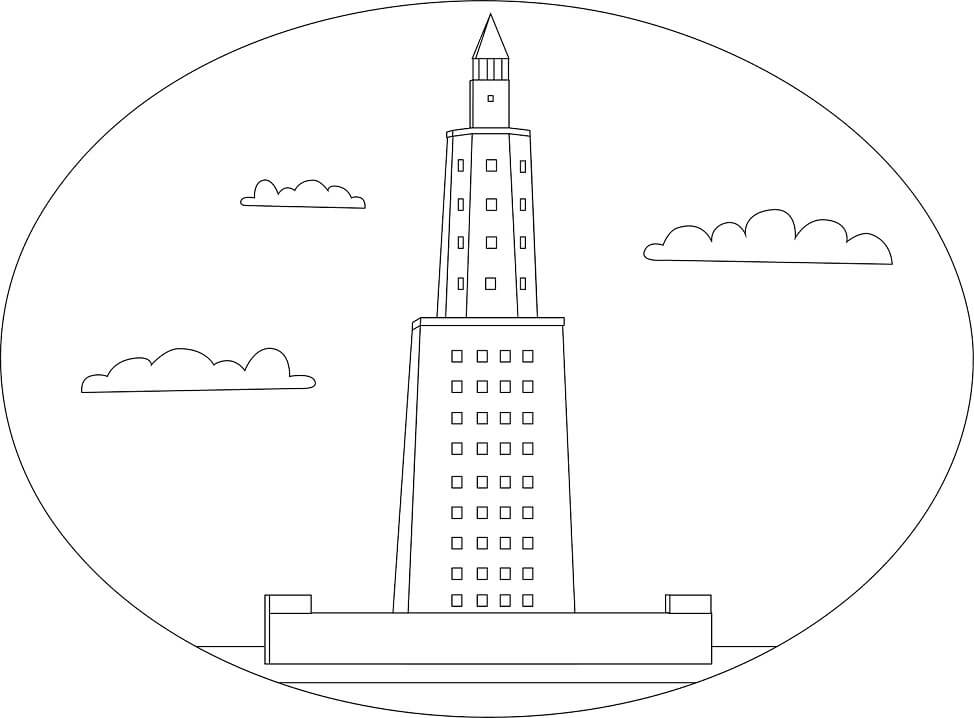 Lighthouse of Alexandria coloring page