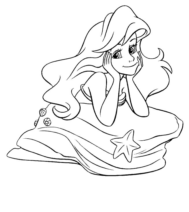 Ariel the mermaid coloring pages for kids