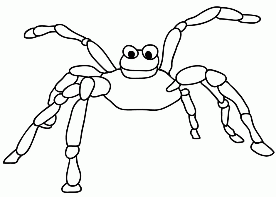 simple to print scary spider for kid