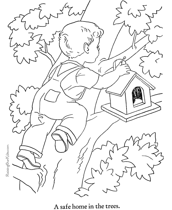 Coloring pages of houses for boy