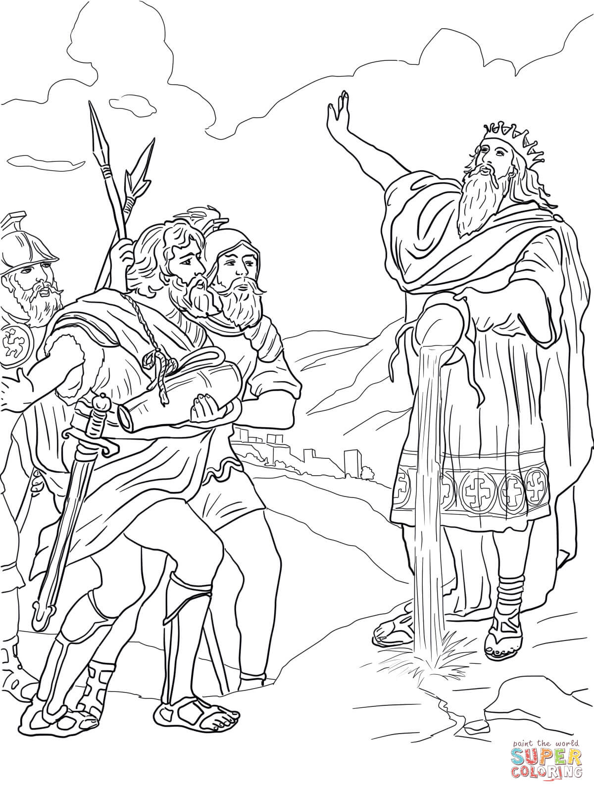David and his mighty men coloring page