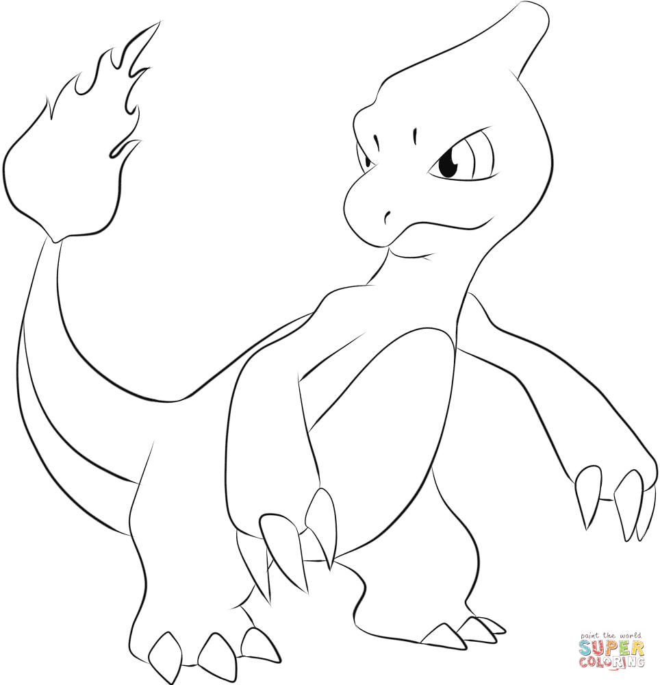 Charmeleon coloring page For children