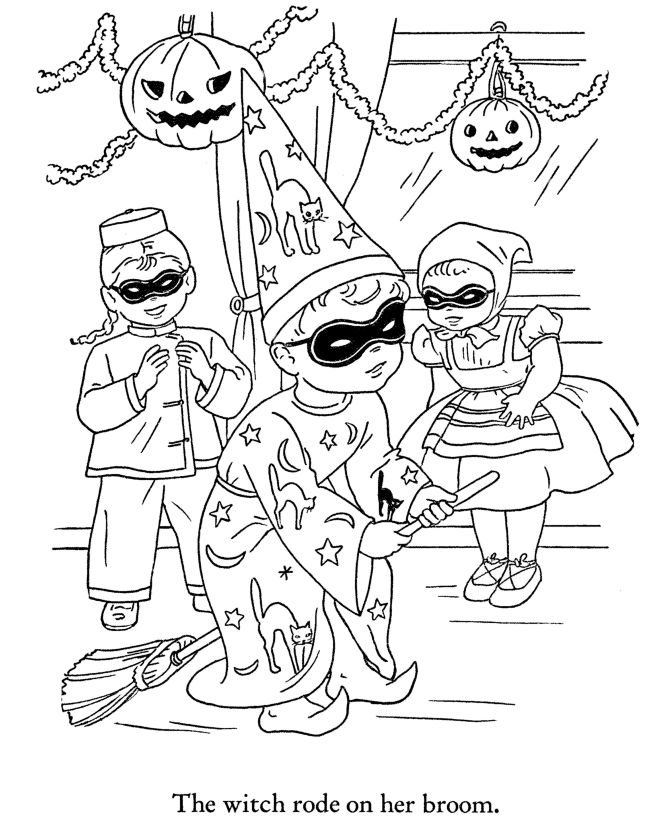 New Halloween Party Coloring Pages