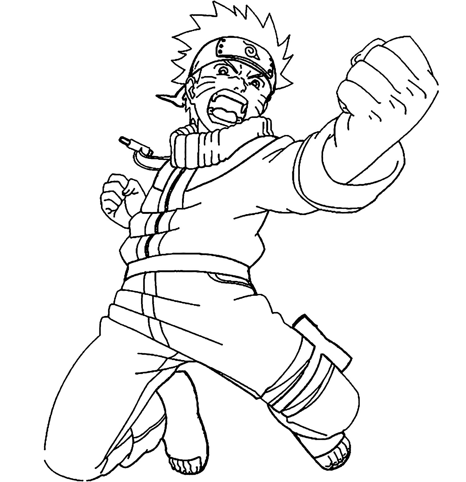 New Coloring pages for children Naruto