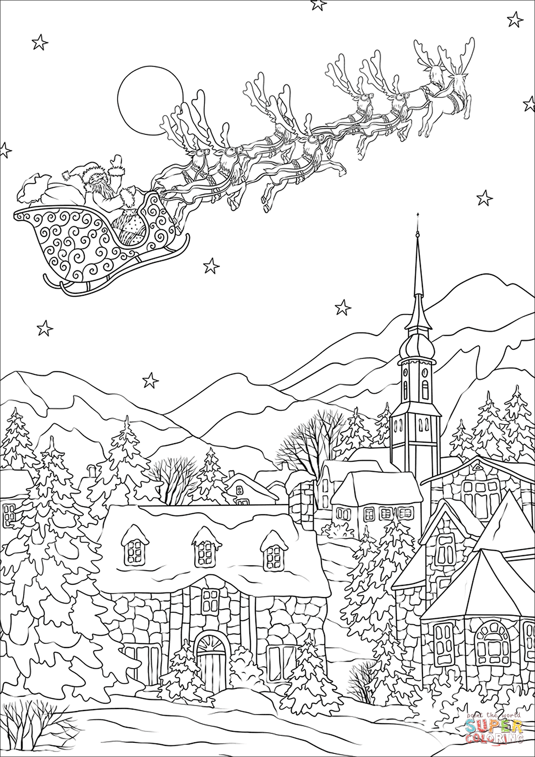 Mrs Santa Claus coloring page