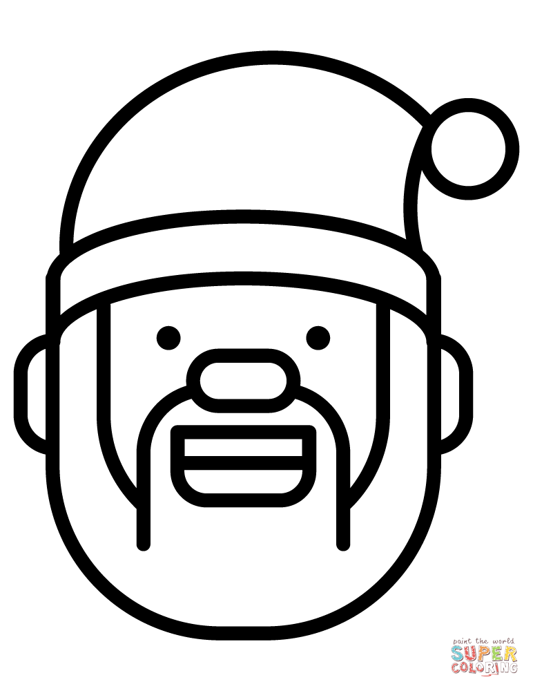 Emoji emoticon grin happy santa