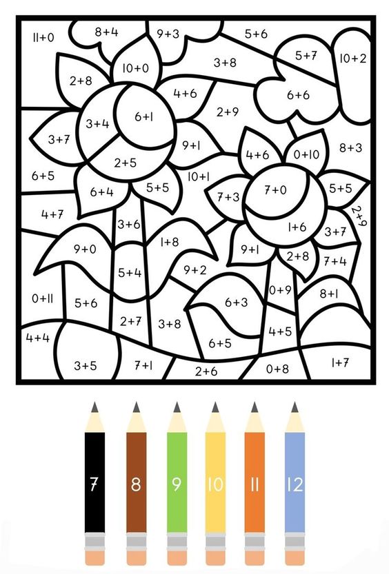 Color by Number for Kindergarten For Kids