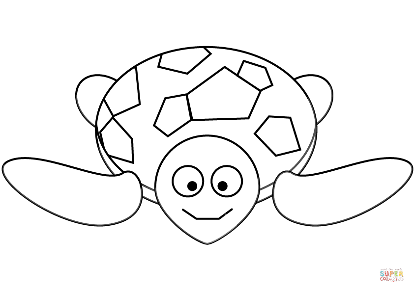 Cartoon sea turtle