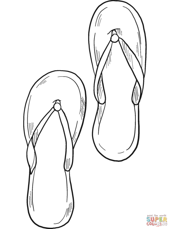Flip-flops-12-coloring-page