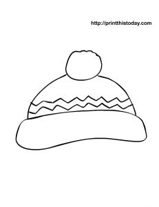 Free printable winter baseball cap