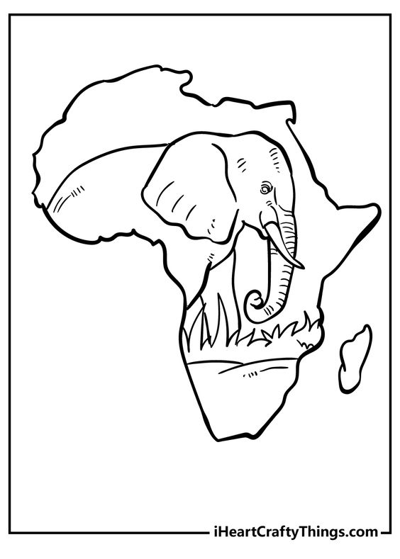 Print Africa For elephant