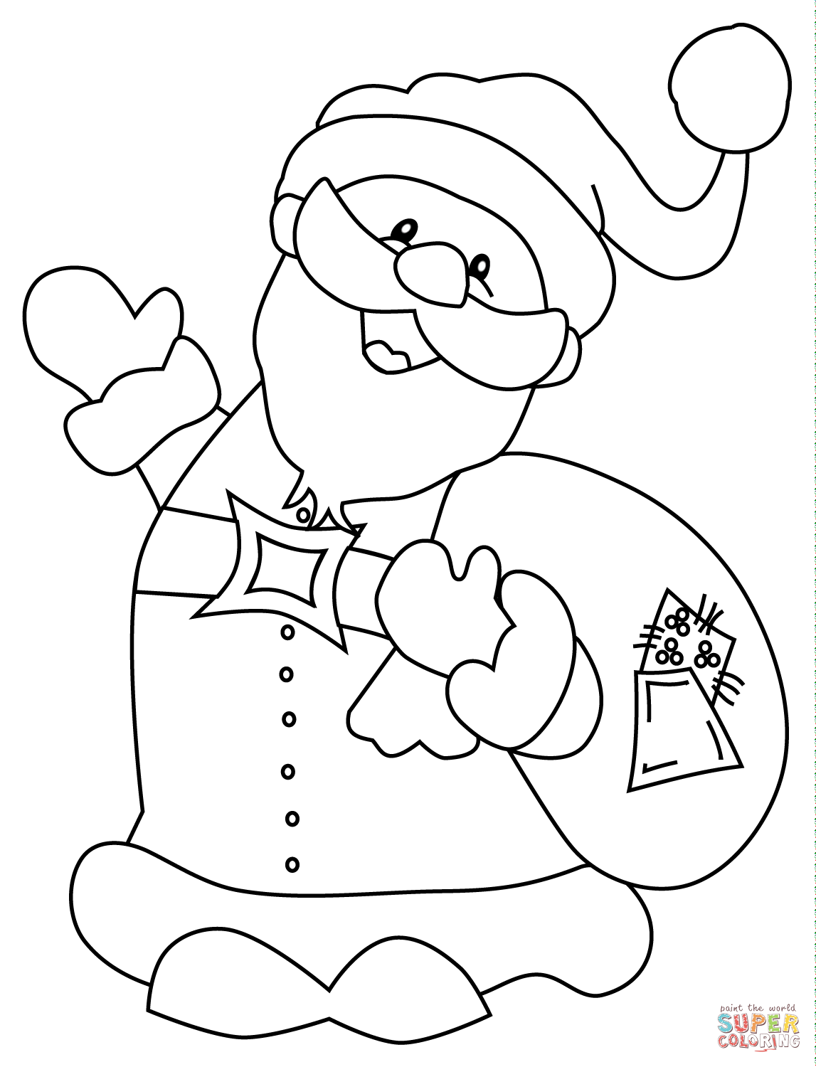 Printable santa claus coloring page