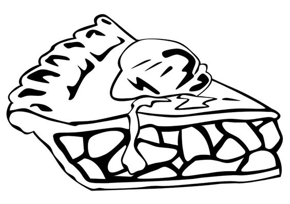 New to print Pie coloring pages