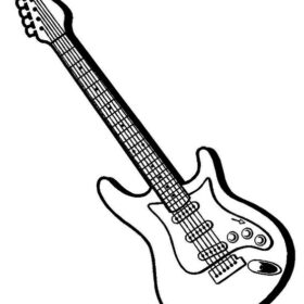 Print electric Guitar coloring page