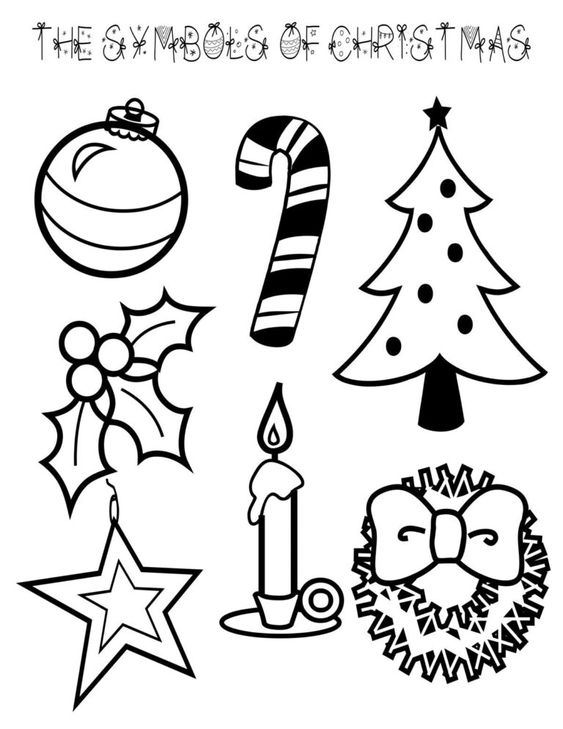 Symbols Christmas Color by Number for kids