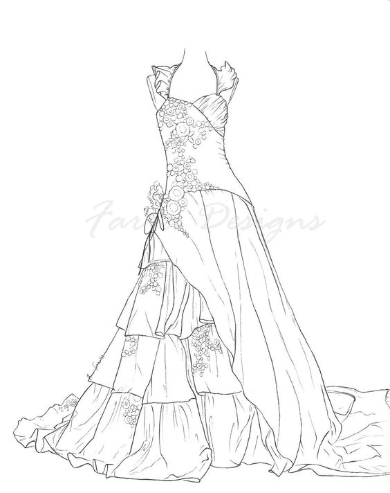 Wedding dress sketch