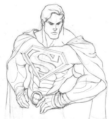 draw Superman step by step