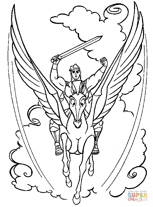 Pegasus with hercules