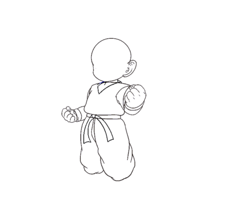 how to draw son goku step by step 