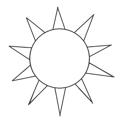 How To Draw A Sun Step By Step Easy