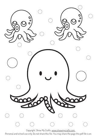 Three octopus