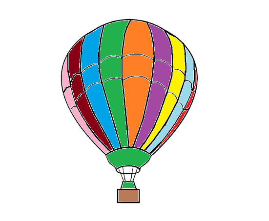 How To Draw A Hot Air Balloon Step By Step (6 Step)