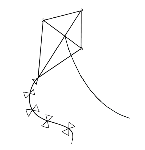 How To Draw A Kite - Easy Drawing Step By Step Guide 7 Step