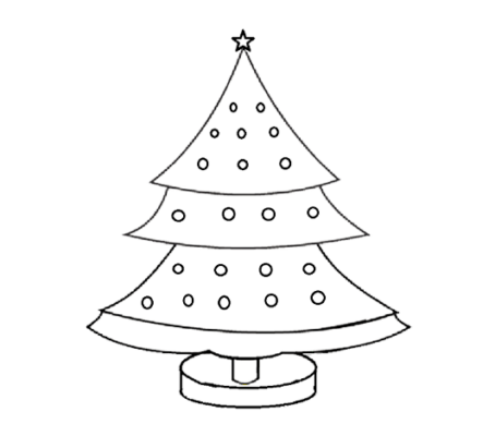 How to Draw A Christmas Tree Step By Step